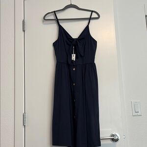 Casual and Cute Navy Blue Dress